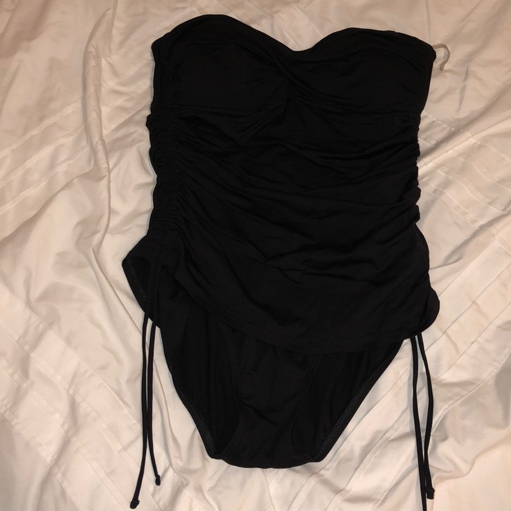 Black Ruffled One Piece